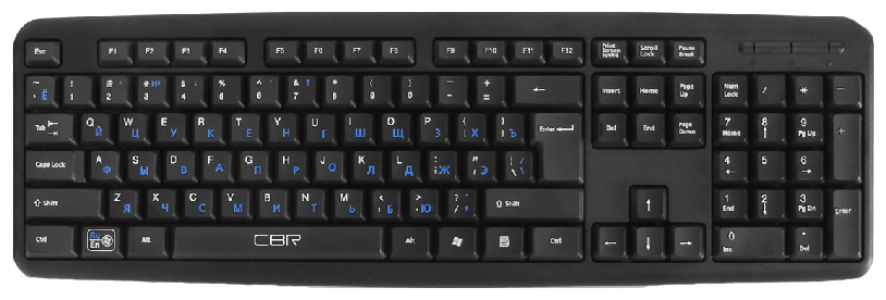Клавиатура проводная CBR KB 109 Black, USB (KB109Black)