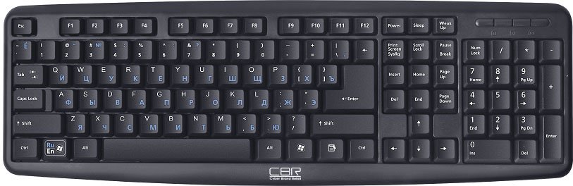 Клавиатура проводная CBR KB 109 Black, USB (KB109Black)