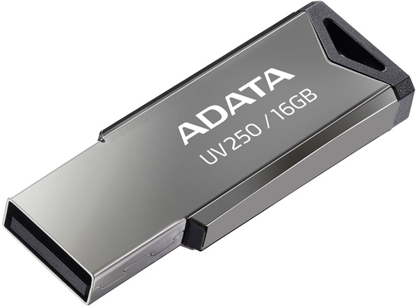 Флеш Диск A-Data 16GB UV250 AUV250-16G-RBK USB2.0 серебристый