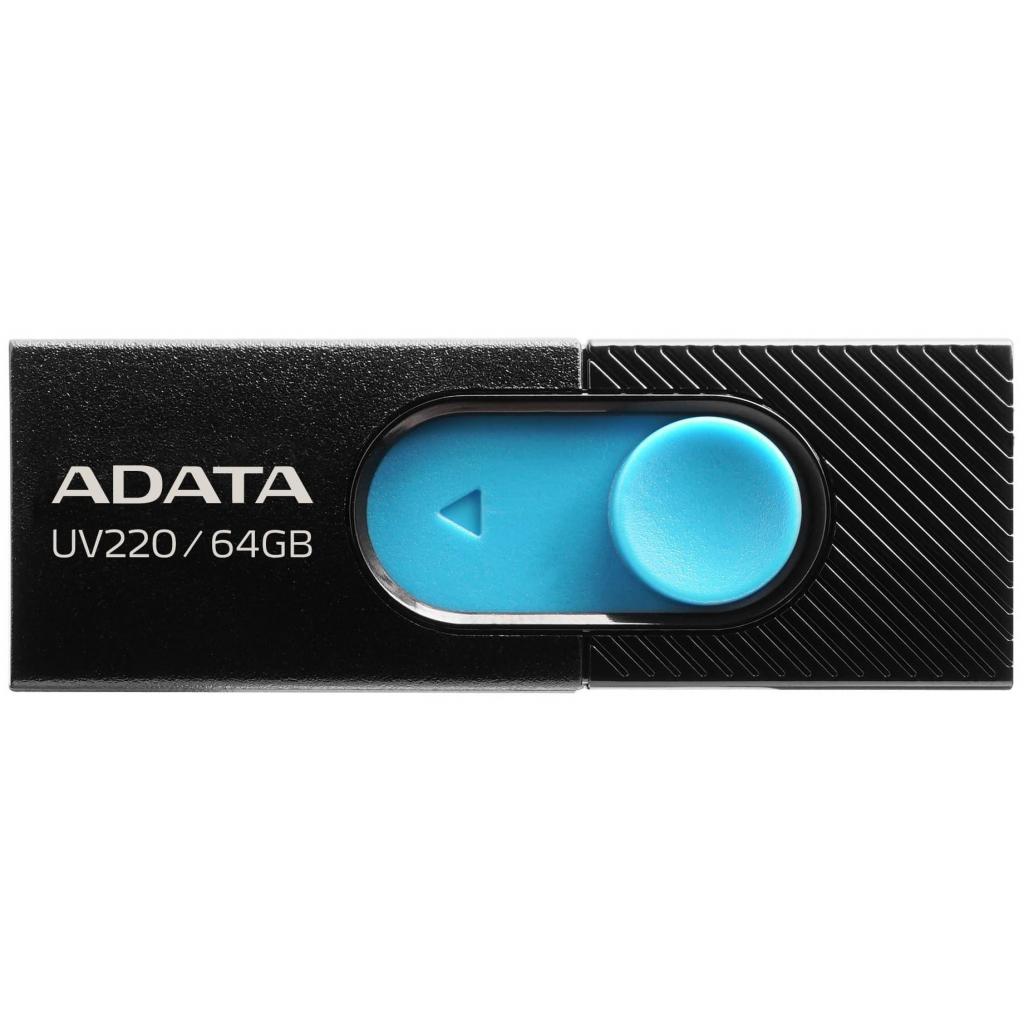 Флеш Диск A-Data 64GB UV220 AUV220-64G-RBKBL USB2.0 черный/синий