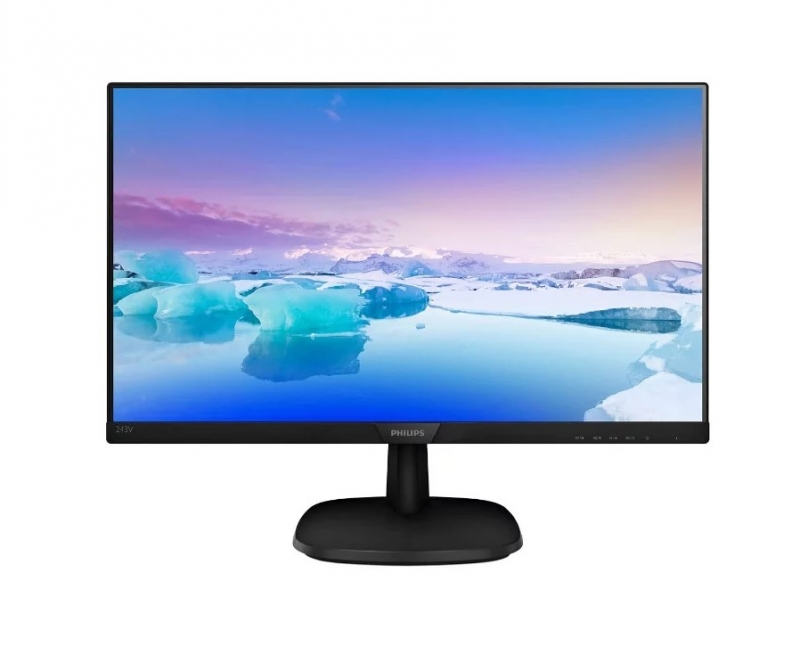 Монитор Philips 23.8" 243V7QDSB (00/01) черный IPS LED 16:9 DVI HDMI матовая 250cd 1920x1080 75Hz VG