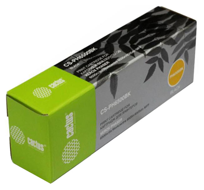 Картридж лазерный Cactus CS-PH6500BK 106R01604 черный (3000стр.) для Xerox Phaser 6500/WorkCentre 65