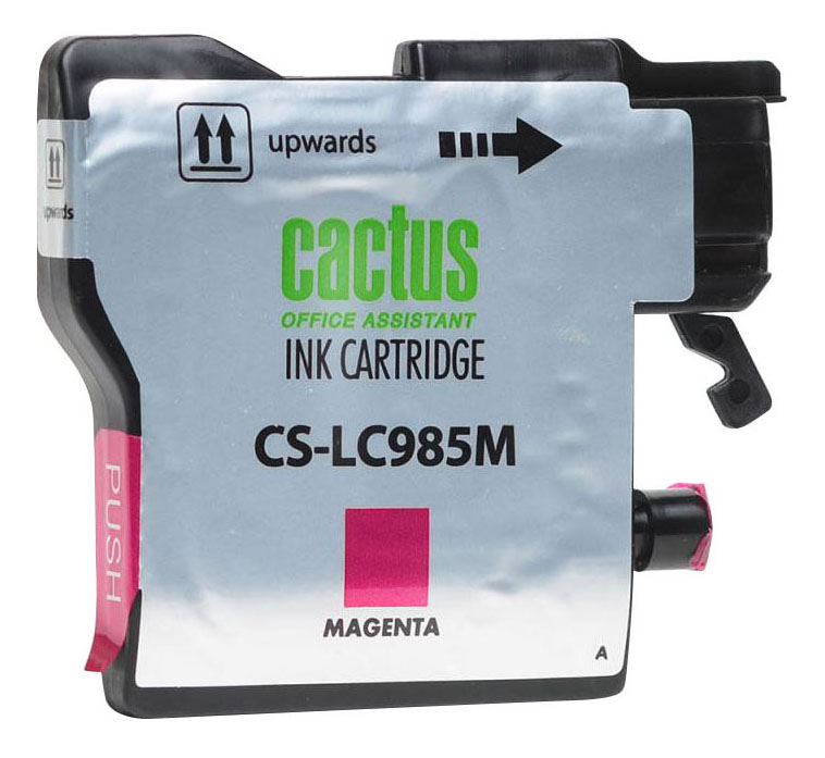 Картридж струйный Cactus CS-LC985M пурпурный (15мл) для Brother DCPJ315W/DCPJ515W/MFCJ265W