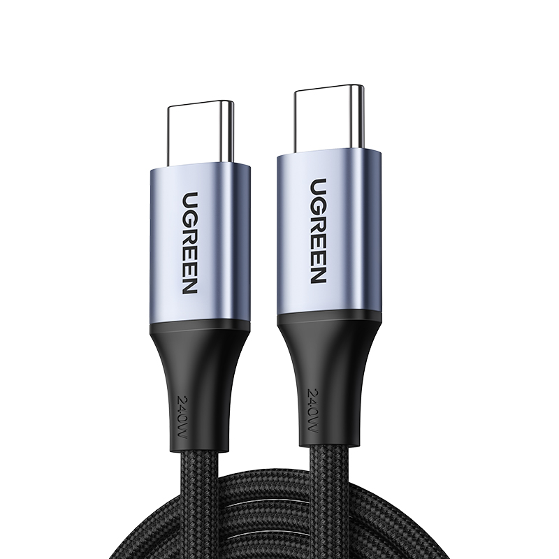 Кабель UGREEN US535 (90440) USB-C to USB-C 240WPD Fast Charging Cable 2m - Space Gray
