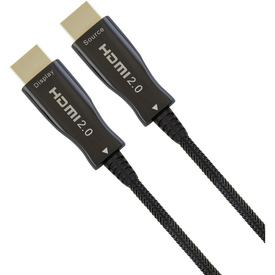 Активный оптический кабель HDMI Cablexpert, 50м, v2.0, 19M/19M, AOC Premium Series, позол.разъемы, экран, коробка (CCBP-HDMI-AOC-50M)