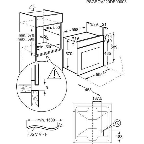 Духовой шкаф электрический Electrolux EOF5C50BX