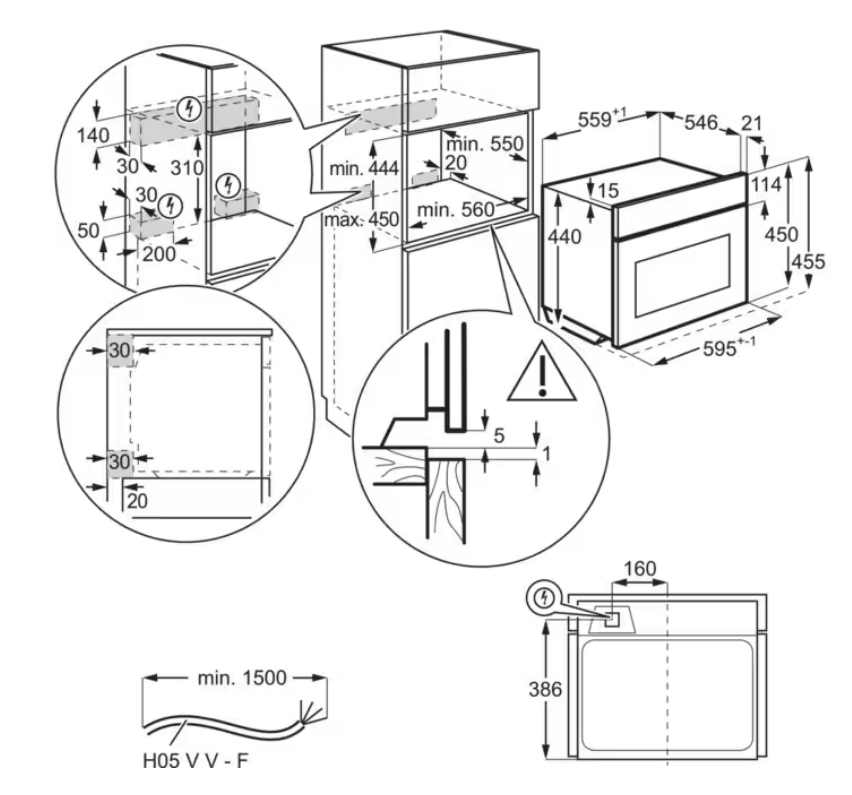 Микроволновая печь Electrolux EVM8E08V 42л. 1000Вт белый (встраиваемая)
