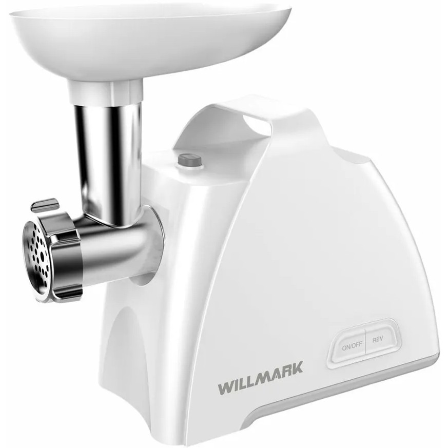 Мясорубка WILLMARK WMG-2083W (2200Вт, 2 решётки.,реверс,гар.2 года,белый)