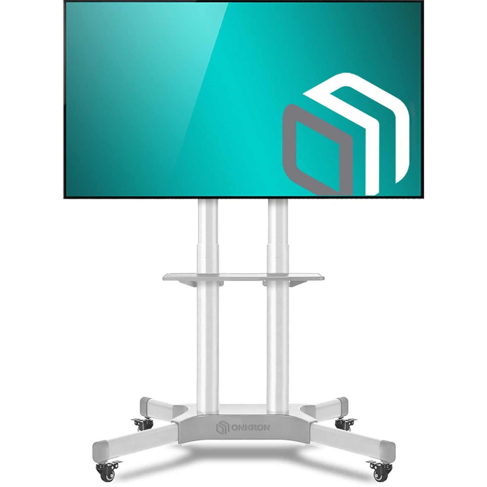 Мобильная стойка ONKRON TS1351 белый 32"-65" макс.50кг напольный