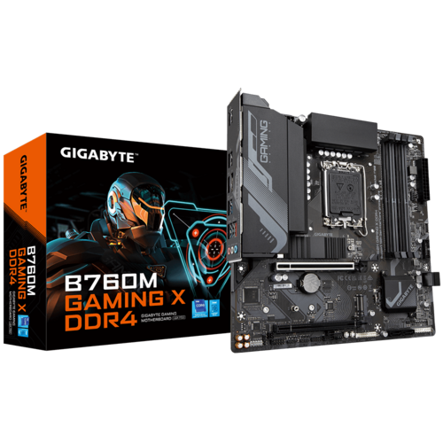 Материнская плата Gigabyte B760M GAMING DDR4 (V1.1) Soc-1700 Intel B760 2xDDR4 mATX AC`97 8ch(7.1) 2.5Gg RAID+VGA+HDMI+DP