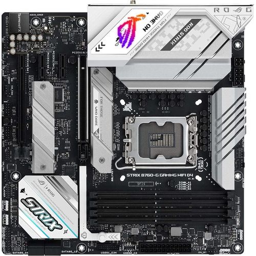 Материнская плата Asus ROG STRIX B760-G GAMING WIFI D4 Soc-1700 Intel B760 4xDDR4 mATX AC`97 8ch(7.1) 2.5Gg RAID+HDMI+DP