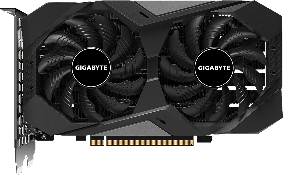 Видеокарта Gigabyte GV-N1656WF2OC-4GD (V1.0/V2.0/V3.0) nVidia GeForce GTX 1650 4096Mb PCI-E  128bit GDDR6 1665/8002/HDMIx2/DPx1/HDCP Ret