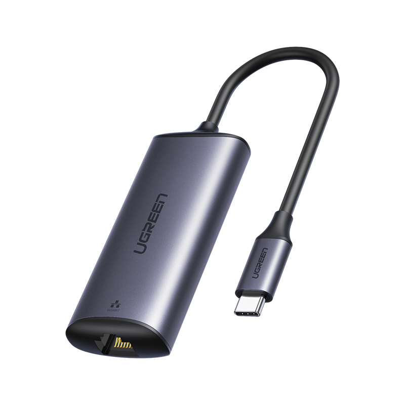 Адаптер UGREEN CM275 70446 USB Type-C to RJ45 2.5G, цвет: серый космос