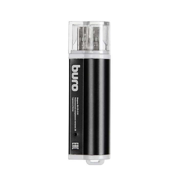 Устройство чтения карт памяти USB2.0 Buro BU-CR-3101 черный