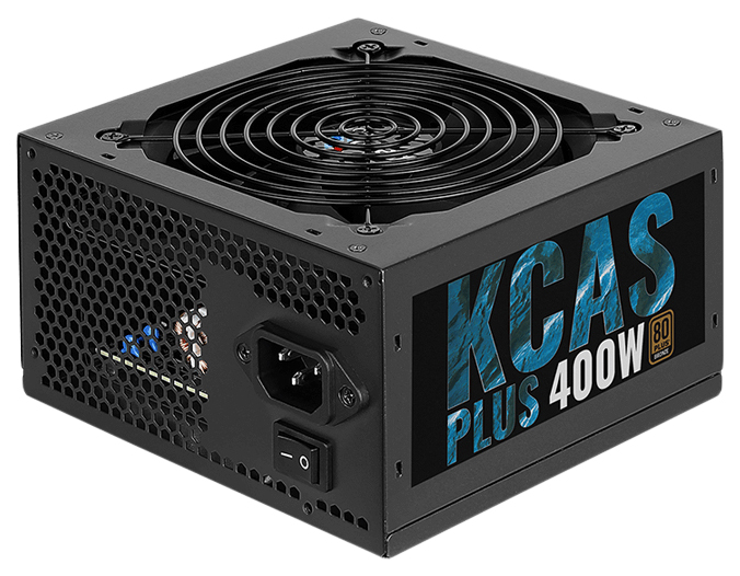 Блок питания 400W AEROCOOL KCAS PLUS 400 (ATX, 20+4 pin, 120mm fan, PCI-E 6+2P, 6xSATA) (KCAS PLUS 400)