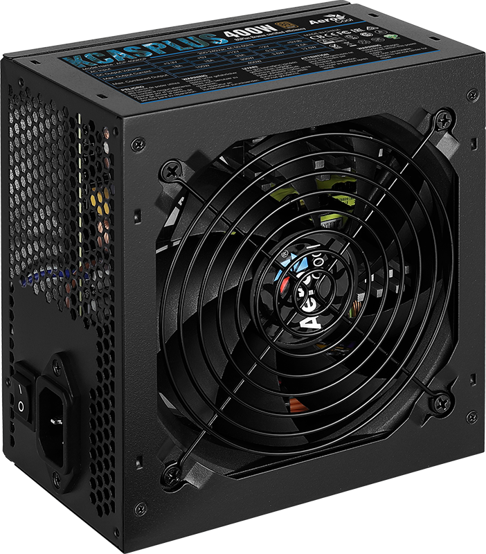 Блок питания 400W AEROCOOL KCAS PLUS 400 (ATX, 20+4 pin, 120mm fan, PCI-E 6+2P, 6xSATA) (KCAS PLUS 400)