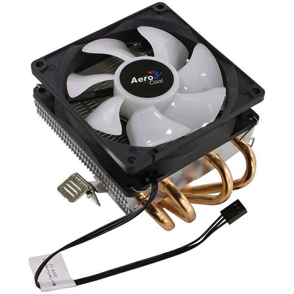 Кулер CPU Aerocool Air Frost 4 (универсальный, 125W, 25.7 dB, 1800 rpm, 90мм, 3pin, подсветка, медь+ алюминий) RTL