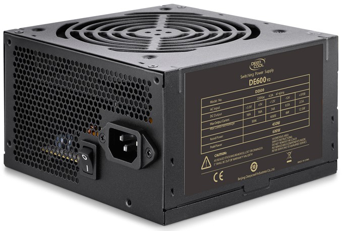 Блок питания Deepcool Explorer DE600 v2 (ATX 2.31, 600W (Номинальная 450W), PWM 120-mm fan, Black RET