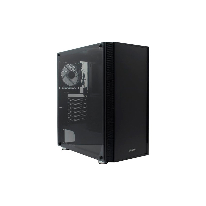 Корпус ZALMAN R2 (3xUSB, 2xAudio, 20мм FAN, прозрачная стенка-закаленное стекло, ATX, без БП)