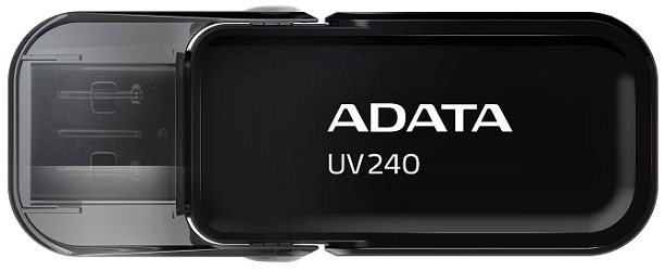 Флеш диск 64GB ADATA UV240, USB 2.0, Черный