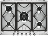 Газовая варочная поверхность Smeg SE70SGH-5 [нержавеющая сталь, конфорок - 5, чугун, серебристый]