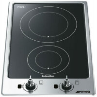 Индукционная варочная поверхность Smeg PGF32I-1 [ст-керамика, конф.:2, серебристый, черный]