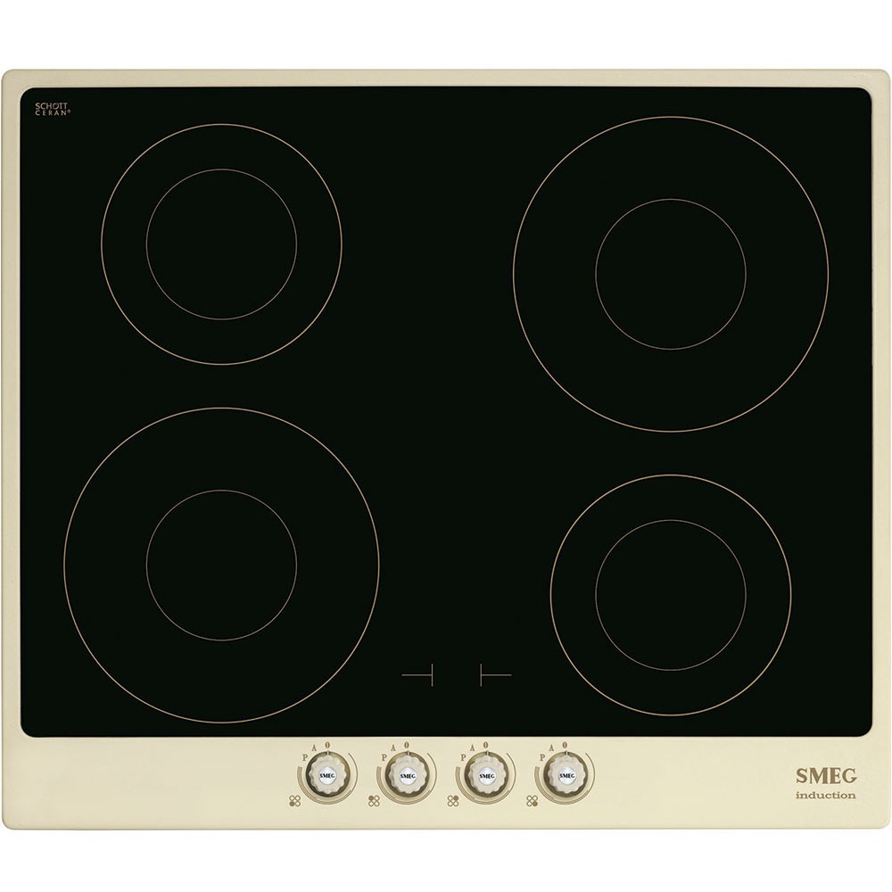 Индукционная варочная поверхность SMEG SI764POM [ст-керамика, конф.:4шт, инд.-4, пов. мех., бежевый]