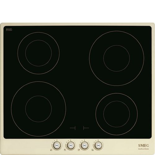 Индукционная варочная поверхность SMEG SI764POM [ст-керамика, конф.:4шт, инд.-4, пов. мех., бежевый]