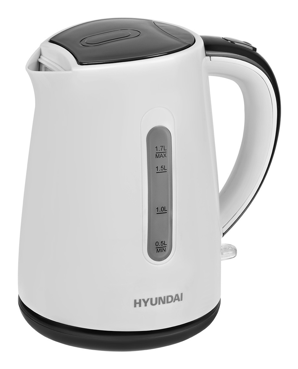 Чайник электрический HYUNDAI HYK-P2021, 2200Вт, белый и серый