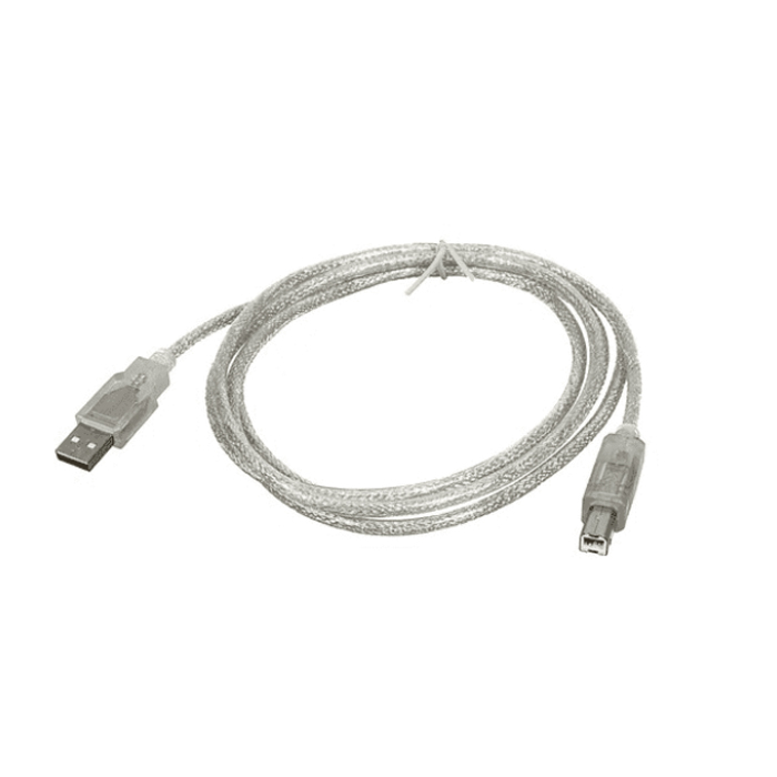 Кабель Buro USB A(m) USB B(m) 1.8м (USB2.0-AM/BM-Trans) прозрачный