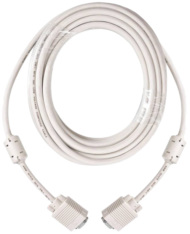 Кабель Buro CAB016S-10M VGA (m) VGA (m) 10м феррит.кольца серый