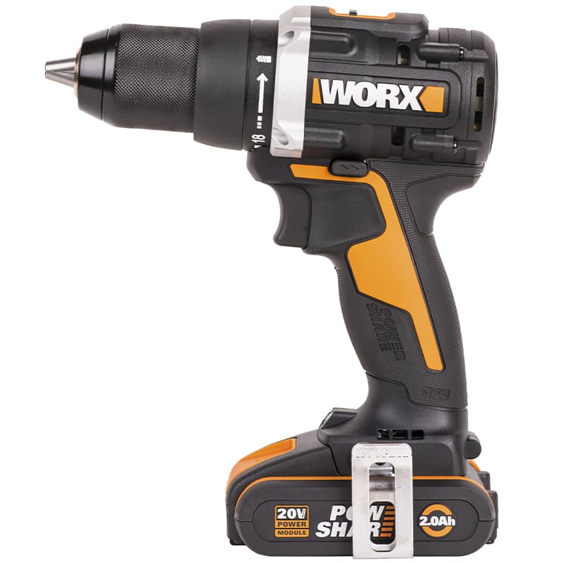 Аккумуляторная дрель-шуруповерт WORX 20V WX102 2.0Ah x2, ЗУ, Кейс