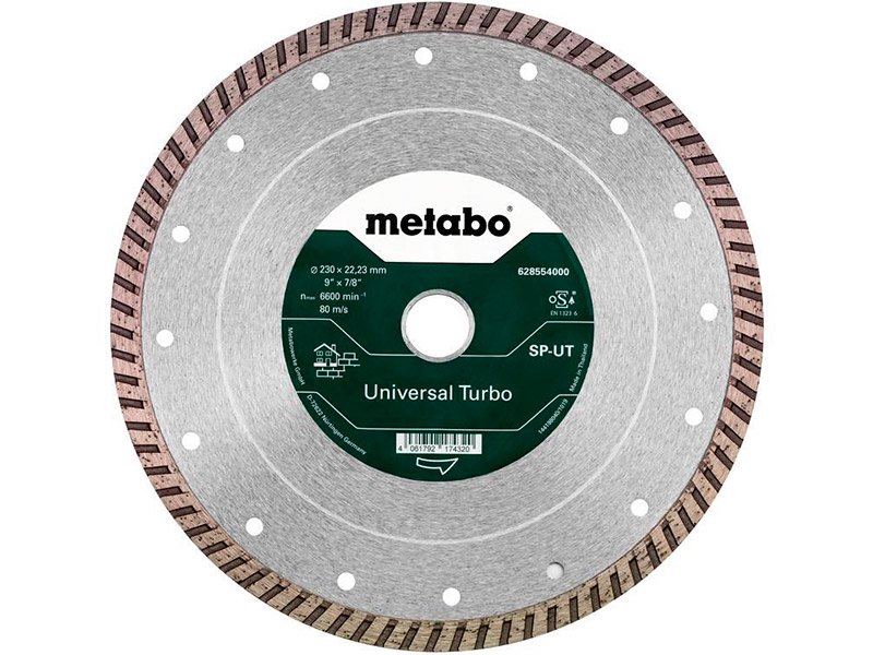 Metabo Кр. алмазный 230x22.2мм, сплошной,универсал. Turbo