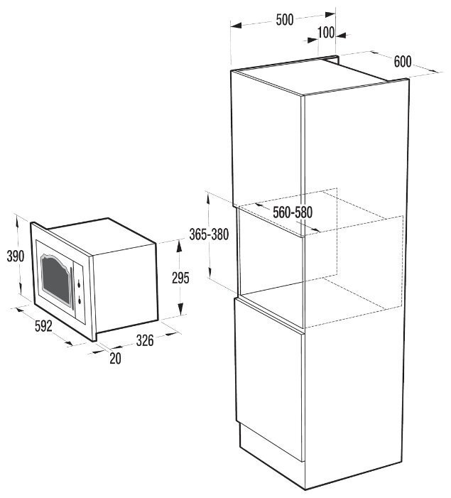 Встраиваемая микроволновая печь Gorenje BM235CLI