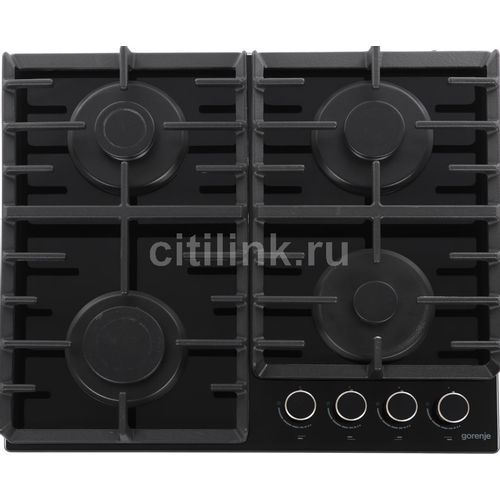 Газовая варочная поверхность Gorenje GT642AB [закал. стекло, конф.-4 шт, эл-поджиг., газконт., реш.-чугун, черный]