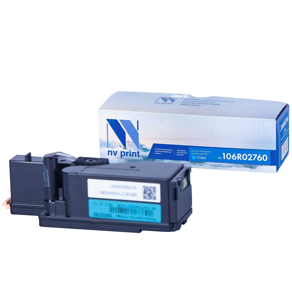 Тонер-картридж NVP NV-106R02760 Cyan для Xerox Phaser 6020/6022/ / WorkCentre 6025/6027 (1000k)