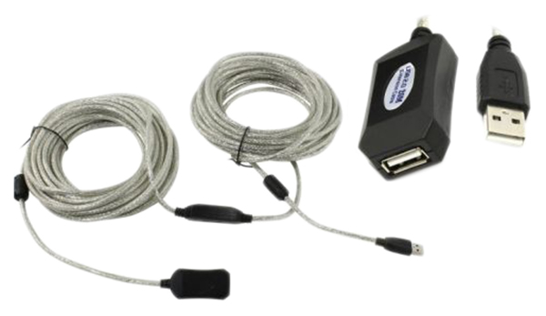 Кабель-адаптер USB2.0-repeater, удлинительный активный <Am-->Af> 20м Aopen<ACU823-20M>