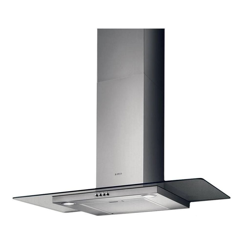 Вытяжка каминная Elica Flat Glass IX/A/90 нержавеющая сталь управление: кнопочное (1 мотор)