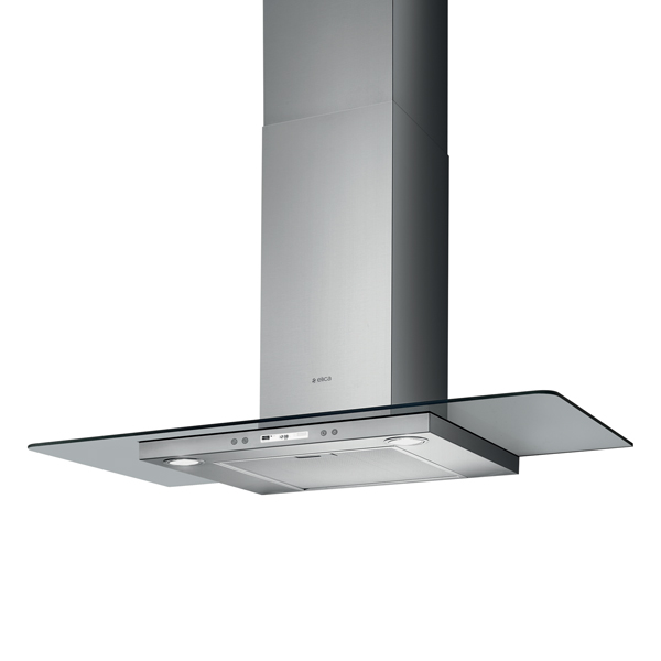 Вытяжка каминная Elica Flat Glass IX/A/90 нержавеющая сталь управление: кнопочное (1 мотор)