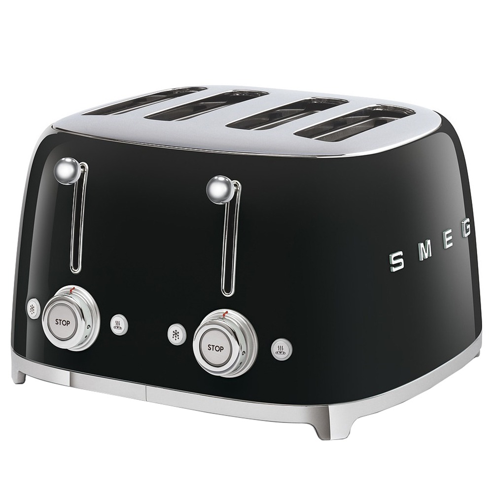 Тостер на 4 ломтика, SMEG TSF03BLEU, Цвет черный