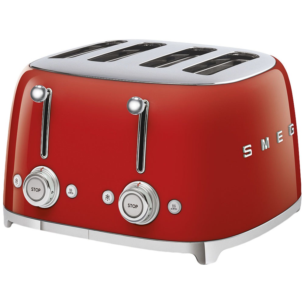 Тостер на 4 ломтика, SMEG TSF03RDEU, Цвет красный