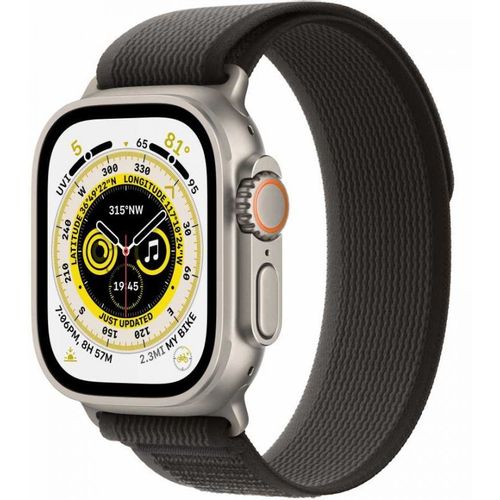 Смарт-часы APPLE Watch Ultra 49 mm M/L (MQF43LL/A) OLED, титановый/черно-серый Trail Loop