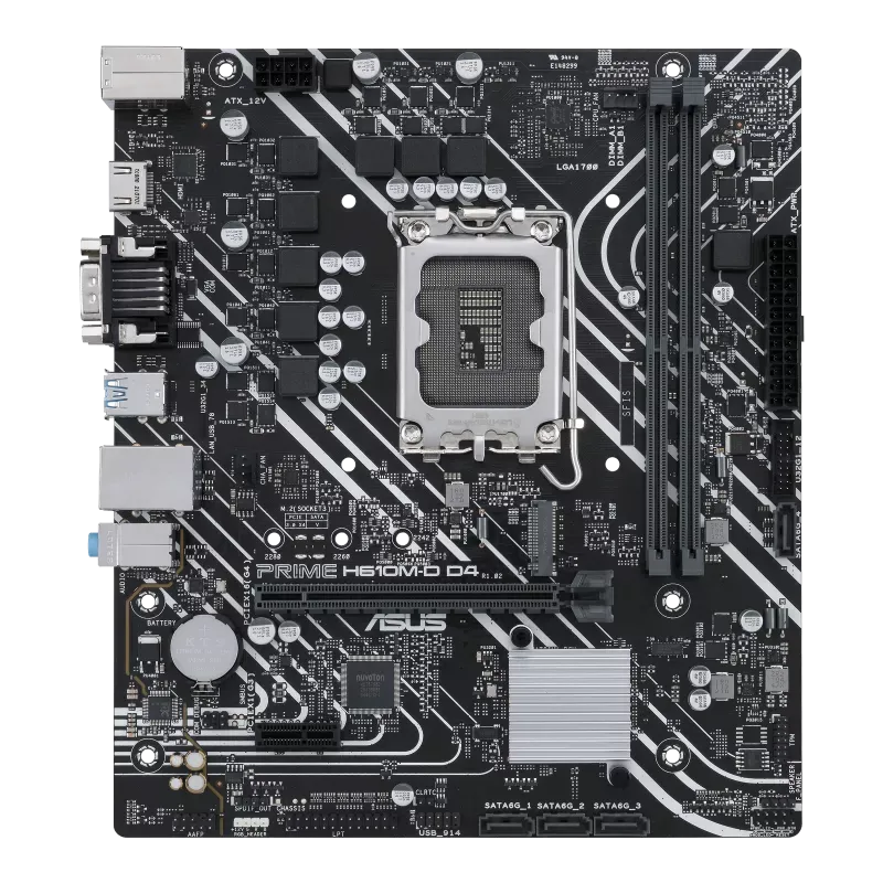 Материнская плата ASUS PRIME H610M-D D4,LGA1700,Intel H610,DDR4 DIMM,microATX