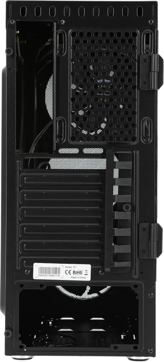 Корпус ZALMAN T7, ATX, BLACK, WINDOW, 2xCOMBO (3.5" or 2.5"), 4x2.5", 2xUSB2.0, 1xUSB3.0, FRONT 1x120mm, REAR 1x120mm