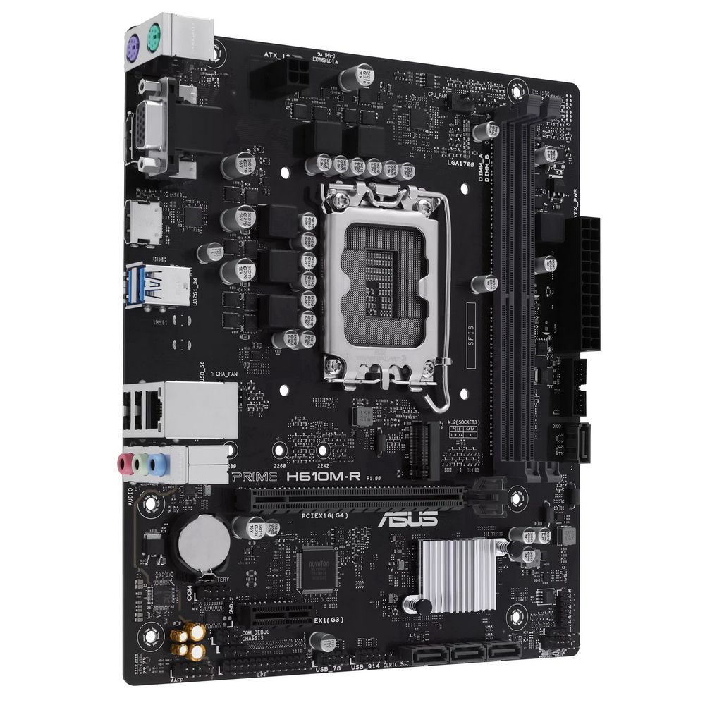 Материнская плата ASUS Prime H610M-R-SI H610 Socket-1700 2xDDR5, 4xSATA3, 1xM.2, 1xPCI-E16x, 2xUSB3.