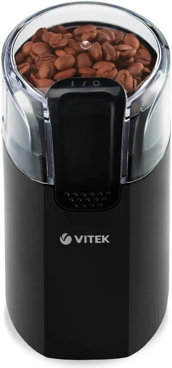 Кофемолка VITEK VT-7124(BK) Мощность 150 Вт Ёмкость 30 г, чёрный