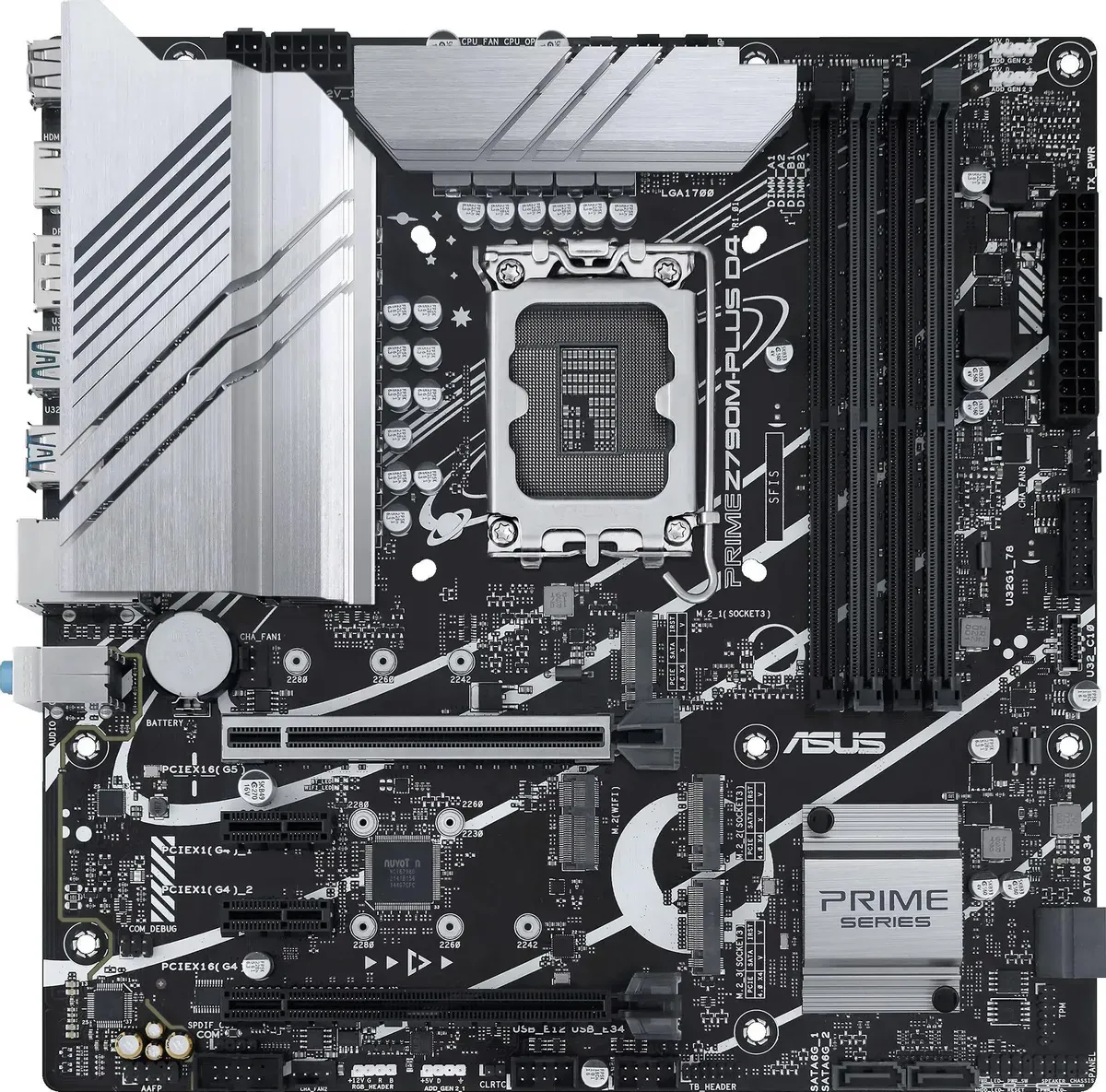 Материнская плата Asus PRIME Z790M-PLUS D4 Soc-1700 Intel Z790 4xDDR4 mATX AC`97 8ch(7.1) GbLAN RAID