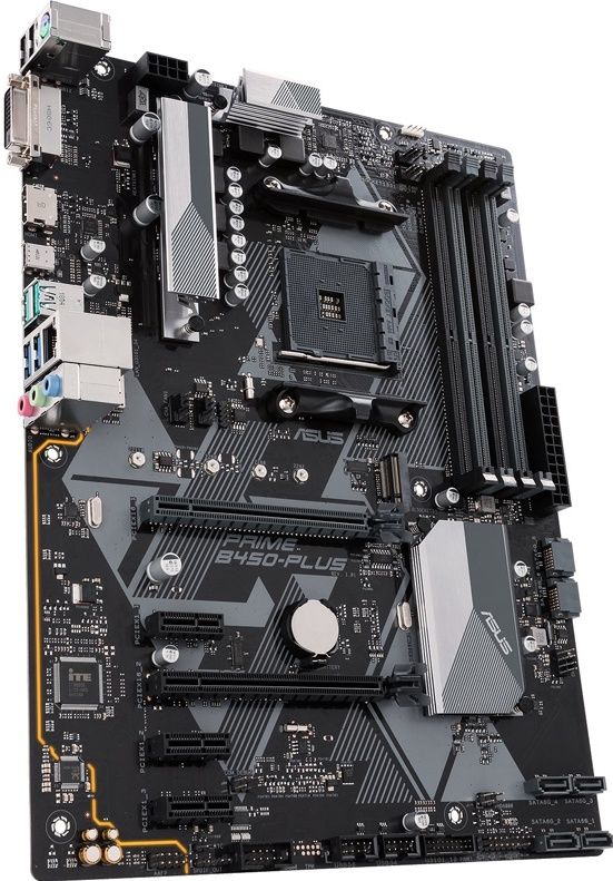 Материнская плата Asus PRIME B450-PLUS Soc-AM4 AMD B450 4xDDR4 ATX AC`97 8ch(7.1) GbLAN RAID+DVI+HDM
