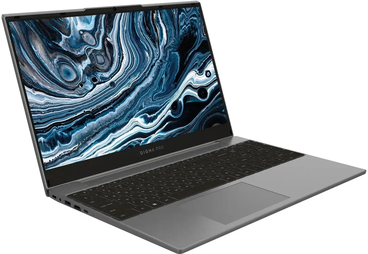 Ноутбук DIGMA PRO Breve S DN15P3-8DXW02, 15.6", IPS, Intel Core i3 1005G1 1.2ГГц, 2-ядерный, 8ГБ 512ГБ SSD, Intel UHD Graphics интегрированное, Windows 11 Professional, темно-серый