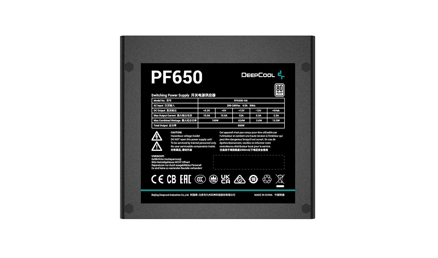 Блок питания PF650 650w, 80 Plus